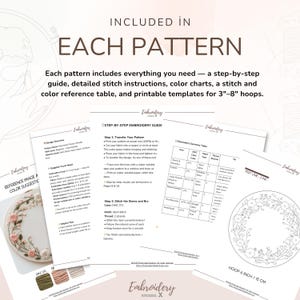 Patrón de bordado de gatito e hilo / Adorable bordado a mano de gato en PDF / Diseño acogedor de arte de aro y costura para manualidades textiles imagen 4