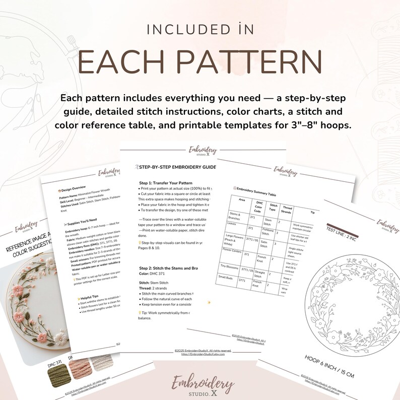 Patrón de bordado de gatito e hilo / Adorable bordado a mano de gato en PDF / Diseño acogedor de arte de aro y costura para manualidades textiles imagen 4