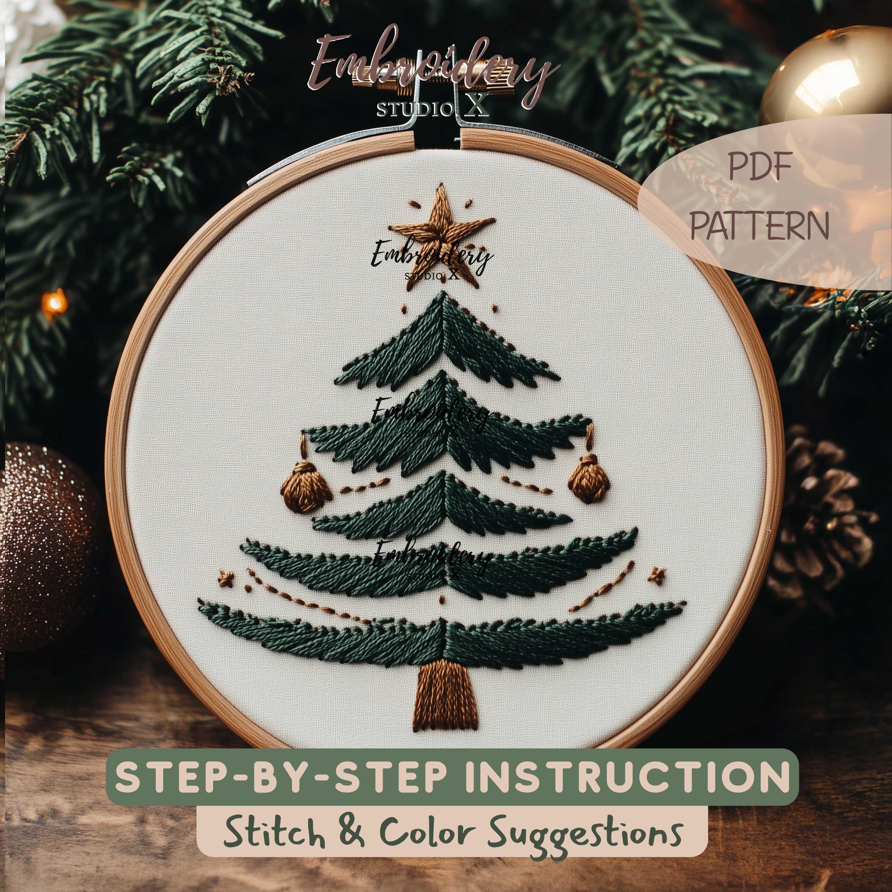 Christmas Tree Embroidery Pattern | DIY Christmas Tree | Tree ...