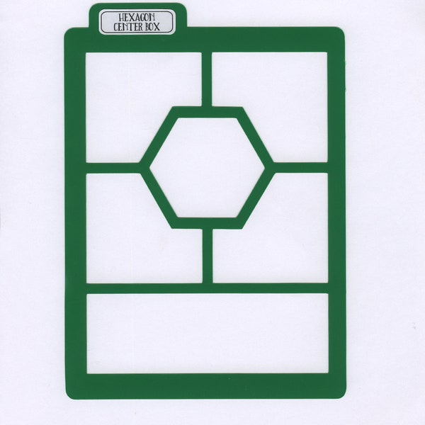 HEXAGON CENTER BOX Stencil