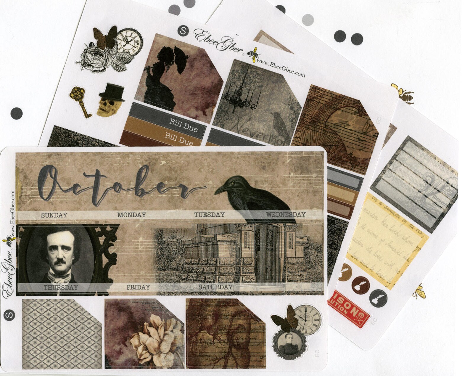POE MONTHLY Layout Planner Stickers You Pick Your Month Etsy