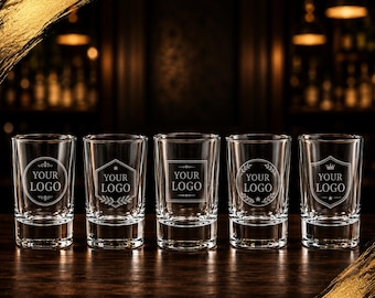 Personalisiertes Schnapsglas-Set, individuell gravierte 50-ml-Gläser mit Namen oder Logo, Gastgeschenke für Hochzeiten, Trauzeugen und Geburtstagsgeschenke