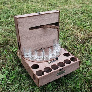 Custom Alcohol Dispenser – LED Lit Automatic Pourer for 4, 6, 8, 10, or 12 Glasses, Wedding Gift for Son, Whiskey Lovers & Home Bars