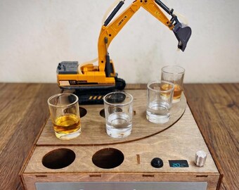 Korporatives Logo Bagger Spirituosenspender Benutzerdefiniertes Technik-Ruhestandsgeschenk, schwere Maschinen-Barware-Set-Führungskräfte, Unternehmensmarke