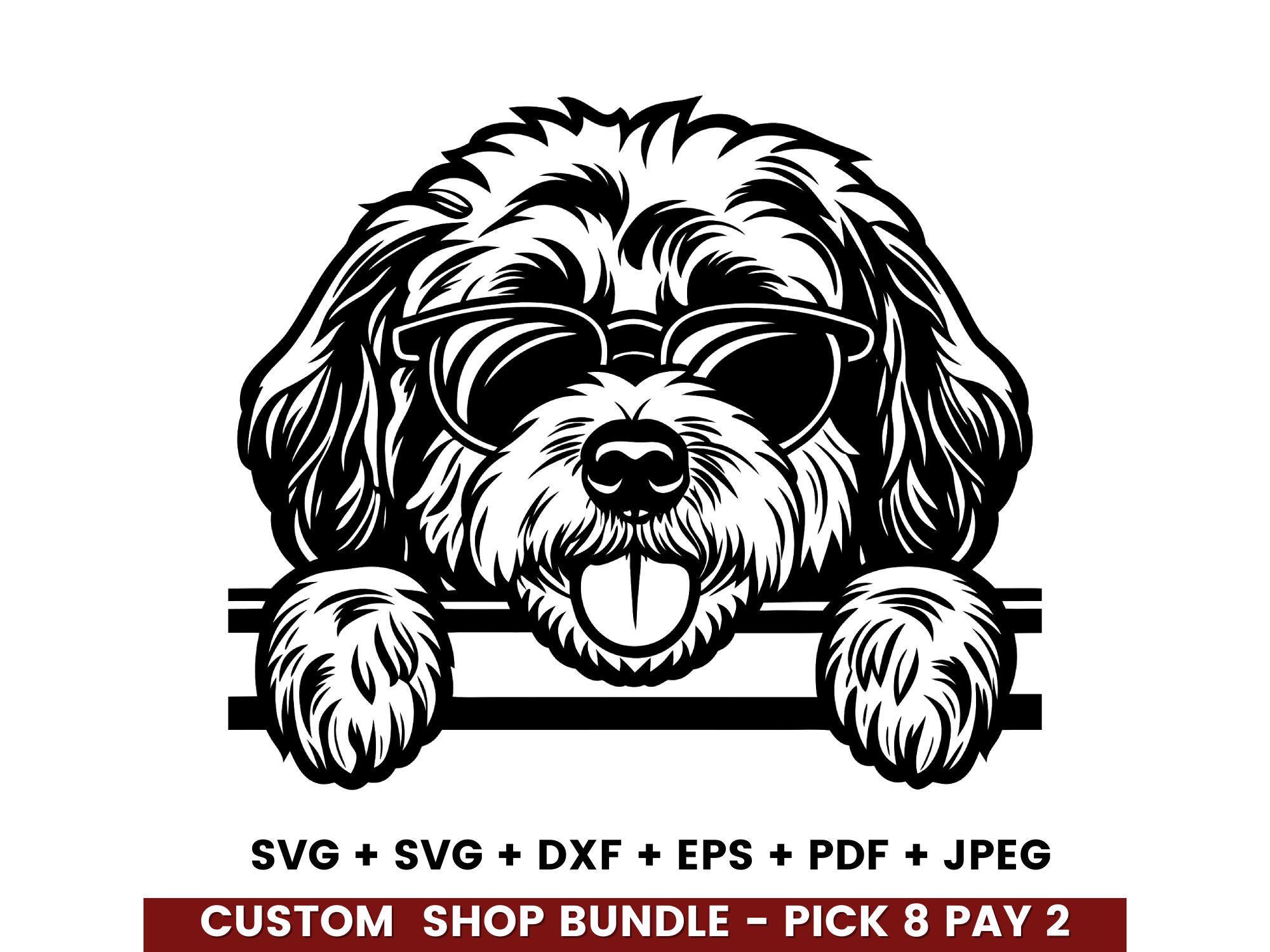 Peeking Cute Cockapoo Svg Png Dxf Eps Vector Graphic Cut File ...
