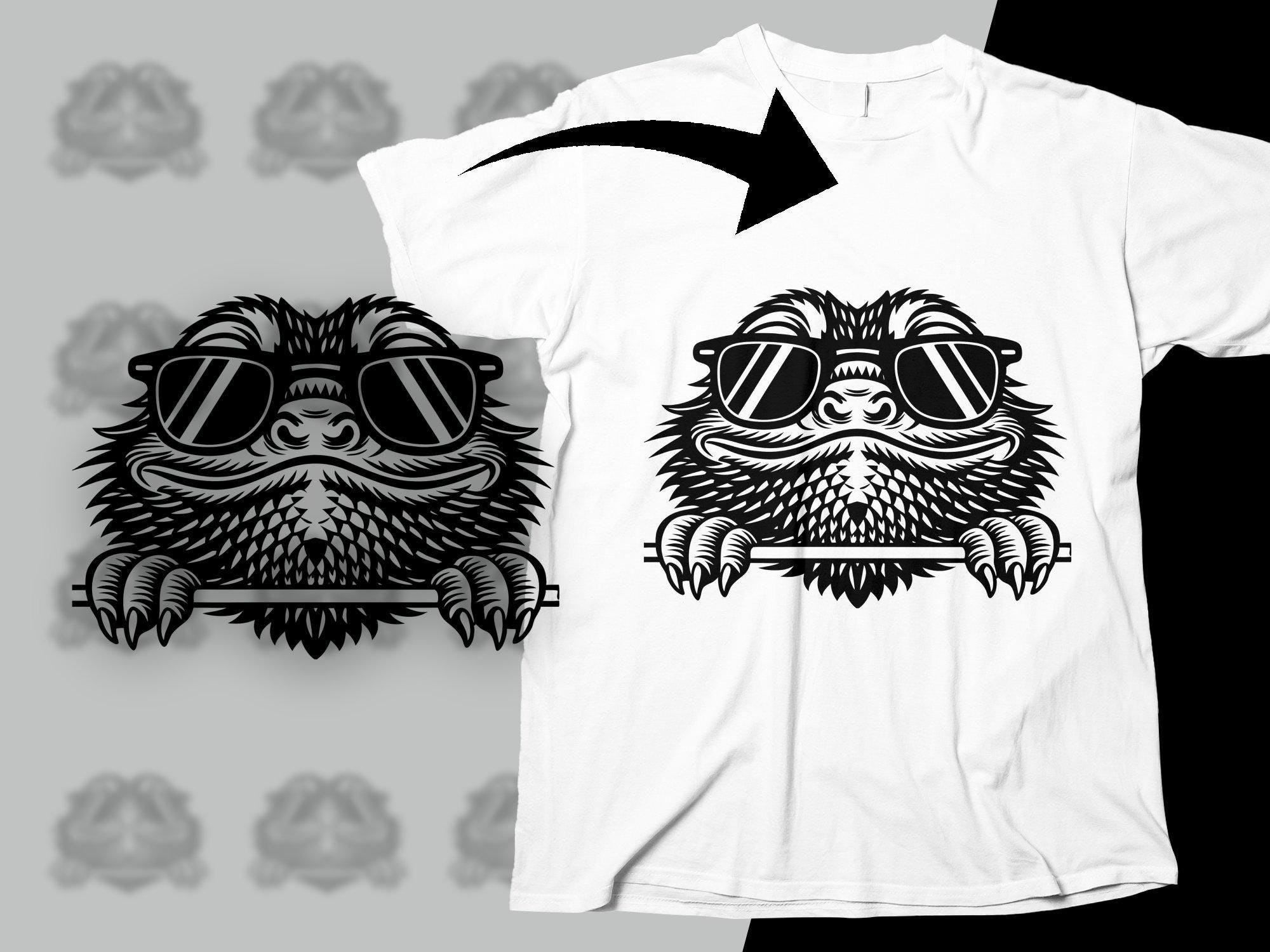 Peeking Bearded Dragon Svg Png Dxf Eps Vector Graphic Cut File ...