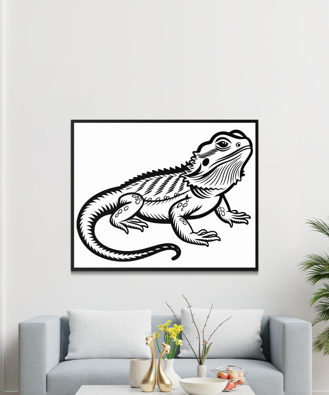 Peeking Cute Bearded Dragon Svg Png Dxf Eps Vector Graphic Cut File ...