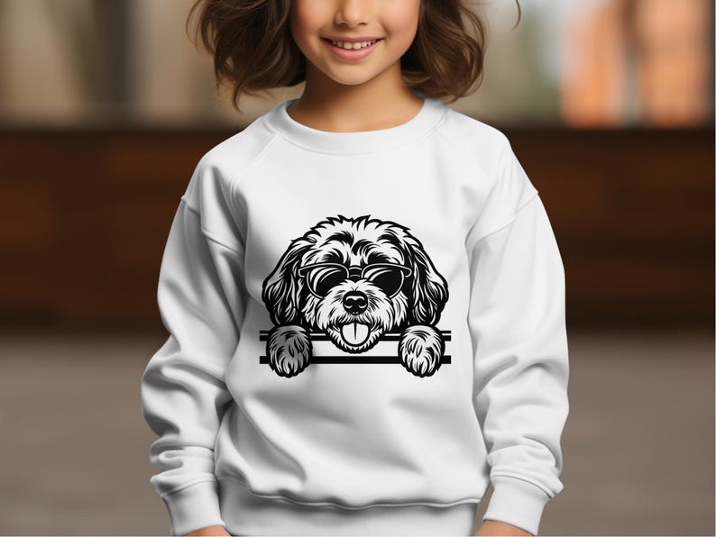 Peeking Cute Cockapoo Svg Png Dxf Eps Vector Graphic Cut File ...