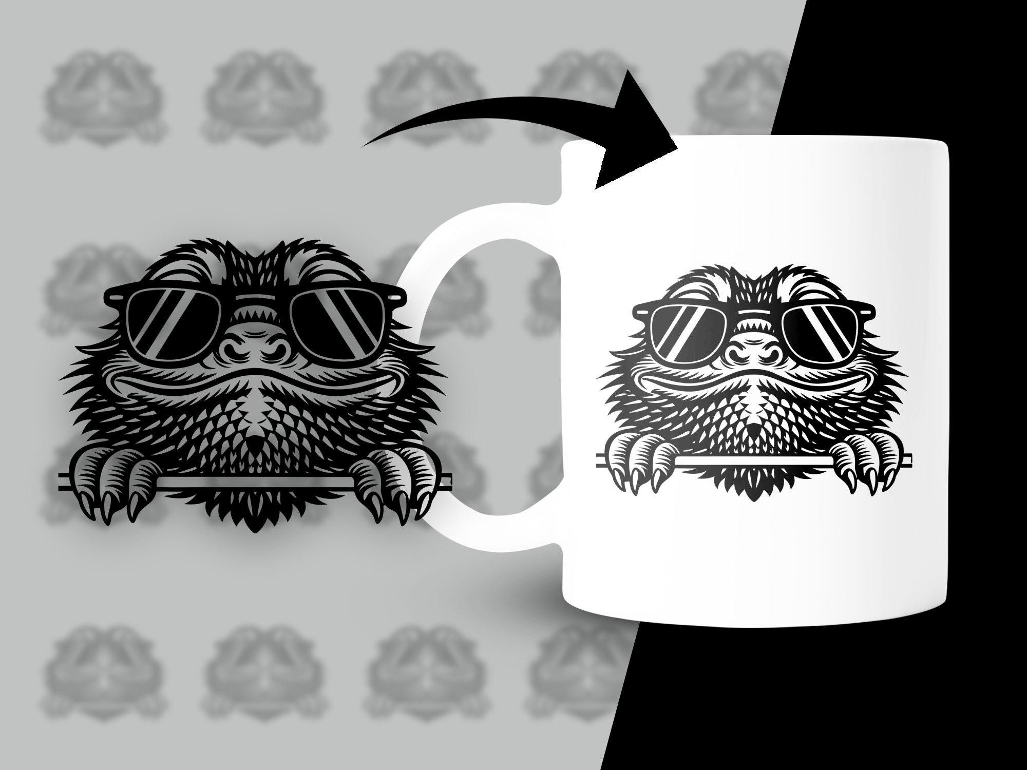Peeking Bearded Dragon Svg Png Dxf Eps Vector Graphic Cut File ...