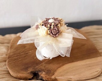 Candle bouquet • small bouquet • rapeseed wax • candles • flower • flowers • bouquet • aesthetic • gift idea • wedding • brown