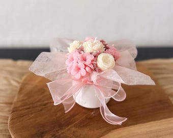 Candle bouquet • small bouquet • rapeseed wax • candles • flower • flowers • bouquet • aesthetic • gift idea • wedding • pink
