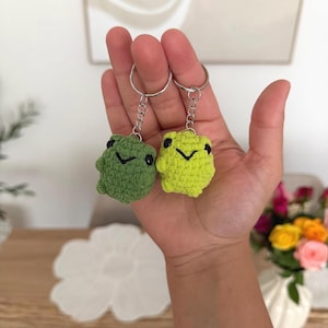 Frosch Schlüsselanhänger • Frog • Deko gehäkelt • Amigurumi • Häkelfigur • Accessoires • Crochet   • handgefertigt • Geschenkidee •