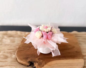 Bouquet made of candles • pink • small bouquet • rapeseed wax • candles • flower • flowers • bouquet • aesthetic • gift idea • wedding