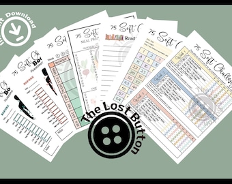 75 Soft Challenge Tracker Bundle: Fitness Journal (Digital Download) Printable PDF