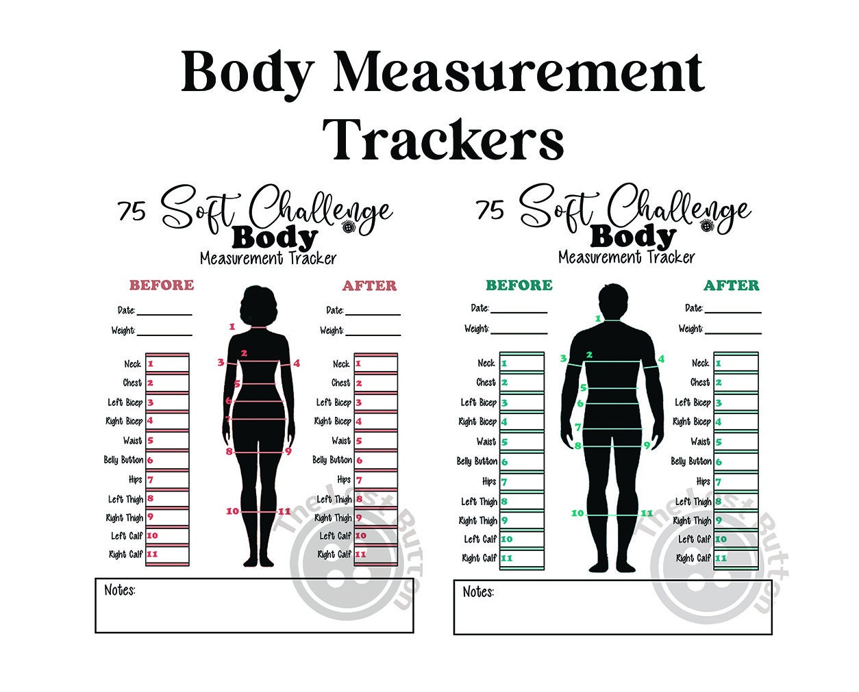 75 Soft Challenge Tracker Bundle Fitness Exercise Printable Fitness ...