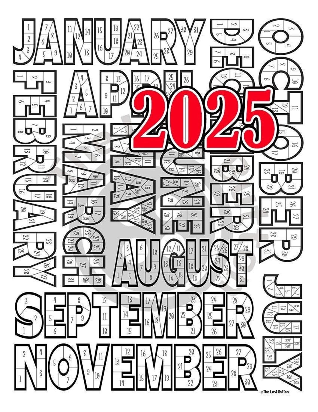 2025 365 Coloring Habit Tracker, PDF, Daily Fitness Workout, Workout Calendar, Planner, Year Calendar, Monthly Tracker, Digital Download - Etsy