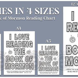 Book of Mormon Reading Chart Instant Download Printable Coloring Chart Come Follow Me 2024 A4 A5 Poster Primary Tracker image 4