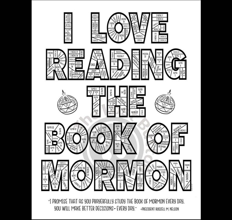 Book of Mormon Reading Chart Instant Download Printable Coloring Chart Come Follow Me 2024 A4 A5 Poster Primary Tracker image 2