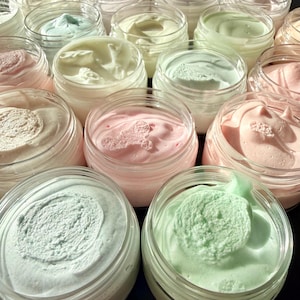 1oz Whipped Body Butter Sampler – Double Whipped, Fluffy, Lightweight, Coconut-Free Formula