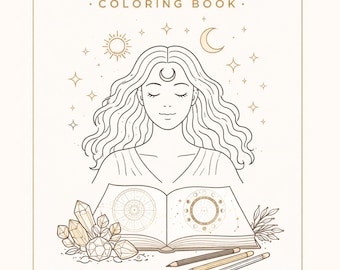 astrology coloring book printable | birth chart coloring pages | zodiac signs + planets | pdf + png