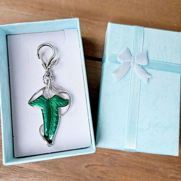 Lorien Leaf Clip: Lord of the Rings Keychain, Bag Charm, Car Charm