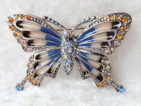Vintage Monet Butterfly Brooch - image 2