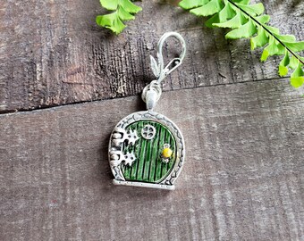 Fairy Door Locket Clip, for Keychain or Car Charm, I Believe in Fairies, Mythical, Fairy Door That Opens, Make a Wish