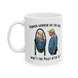 Quiet Piggy Anti Trump Sarcastic Coffee Mug, Subtle FDT Cup image 8