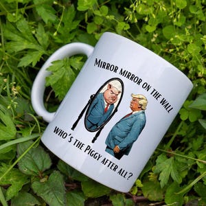 Quiet Piggy Anti Trump Sarcastic Coffee Mug, Subtle FDT Cup image 2