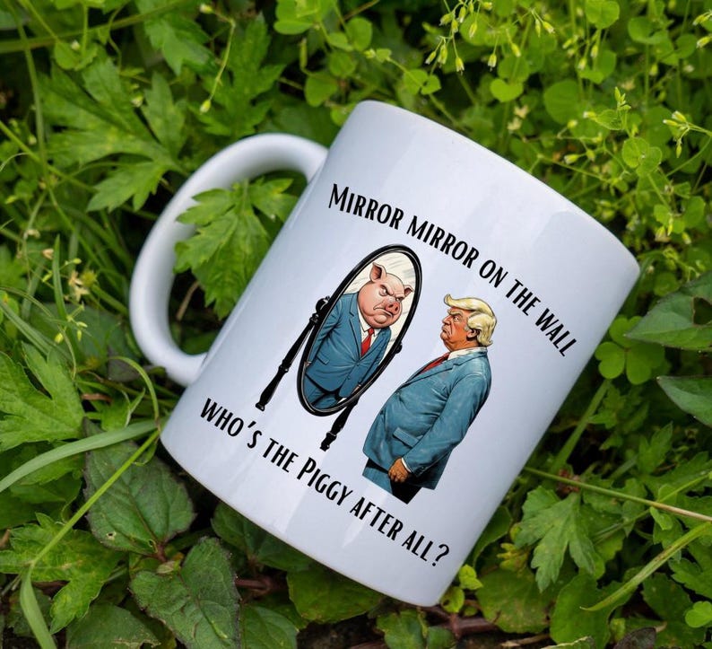 Quiet Piggy Anti Trump Sarcastic Coffee Mug, Subtle FDT Cup image 2