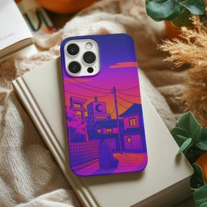 Lo-Fi Neon Tokyo Japanese Phone Case, lofi aesthetic Japan Design, Case for iPhone Samsung Google Pixel, Japan Vibe Accessory