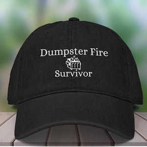 Dumpster Fire Survivor Embroidered Hat, Funny Dumper Fire Hat, Mental Health Gift, Emotional Dumpster Fire, This little light of Mine