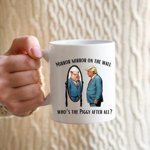 Quiet Piggy Anti Trump Sarcastic Coffee Mug, Subtle FDT Cup image 6