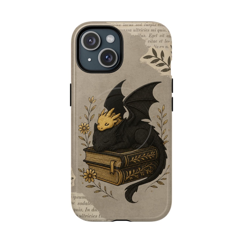 Fantasy Dragon MagSafe Phone Case for Book Lovers, Fantasy Reader Phone case, MagSafe case for iPhone 17 16 15 14 13 image 2