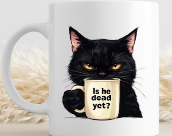 Anti Trump Coffee Mug, Is He Dead Yet Coffee Cup, Subtle FDT Hidden Message, Liberal Gift