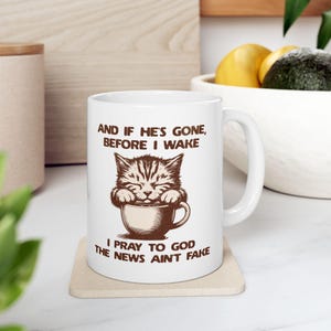 Sarcastic Anti-Trump Coffee Mug: Funny Liberal Cat Mug, Resistance Anti Trumpism Gift image 2