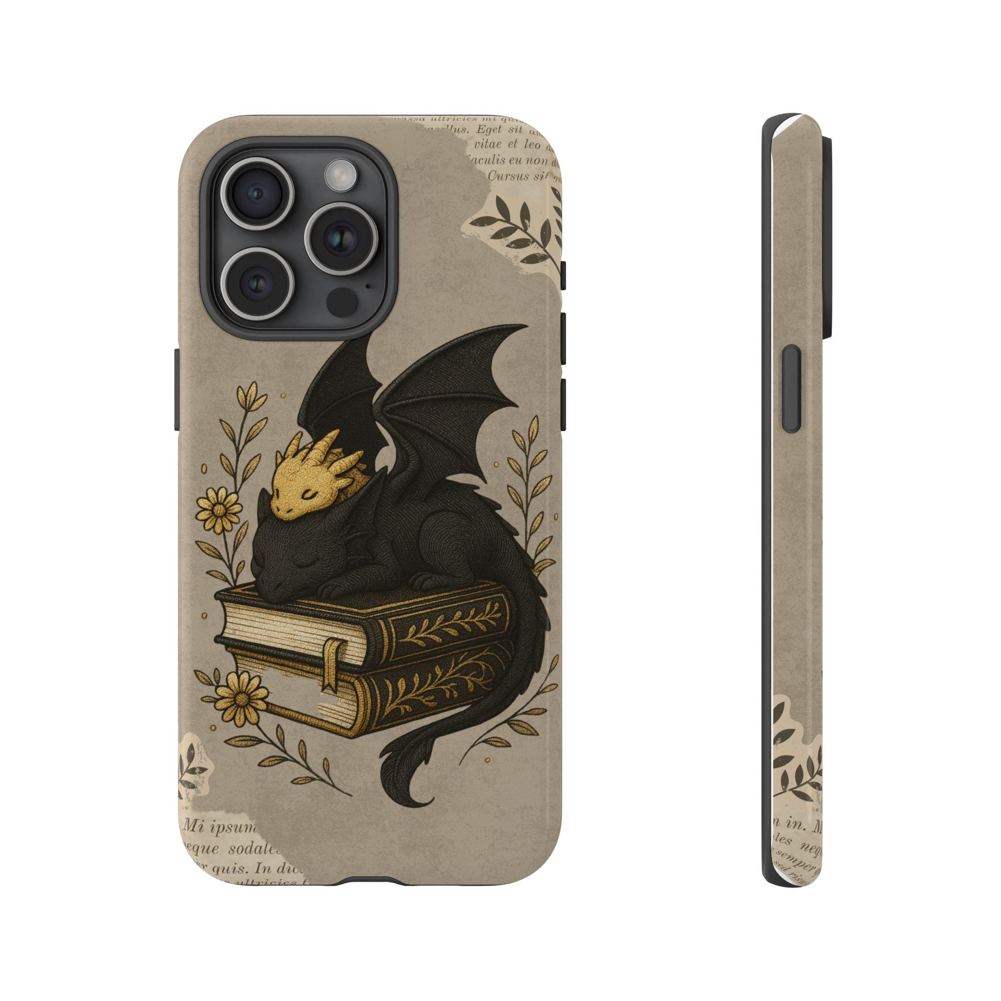 Fantasy Dragon Phone Case for Book Lovers, Fantasy Reader Phone Case ...