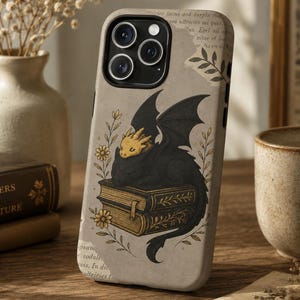 Fantasy Dragon MagSafe Phone Case for Book Lovers, Fantasy Reader Phone case, MagSafe case for iPhone 17 16 15 14 13 image 1
