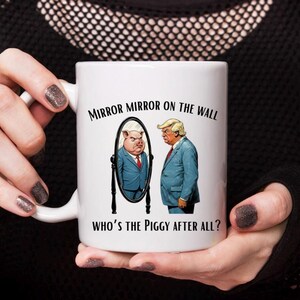 Quiet Piggy Anti Trump Sarcastic Coffee Mug, Subtle FDT Cup image 5