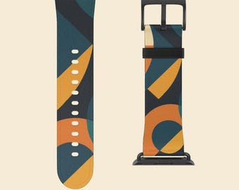 Correa geométrica retro para Apple Watch: correa abstracta de los años 70