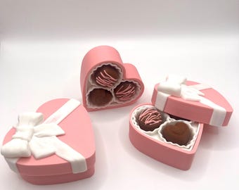 3D Printed Pink Chocolate Box Clicker: Fidget Toy, ASMR