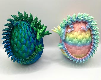 Mystery 3D Printed Crystal Dragon and Egg - Cinderwing