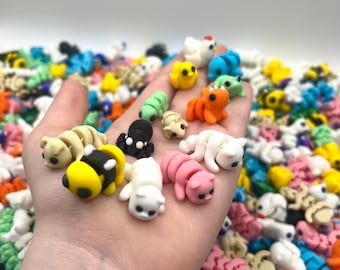 Mystery Micro Mini 3D Printed Articulated Animals, 3D Printed, Mini Animals, Mini, Cute Animals, Fidget, 3D, Small Animals, Stress Reliever