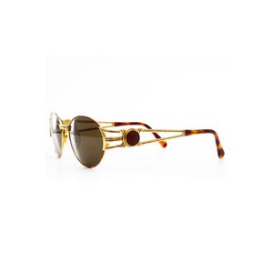 Fendi Vintage Gold Brown Tortoise 90s Sunglasses FS 149