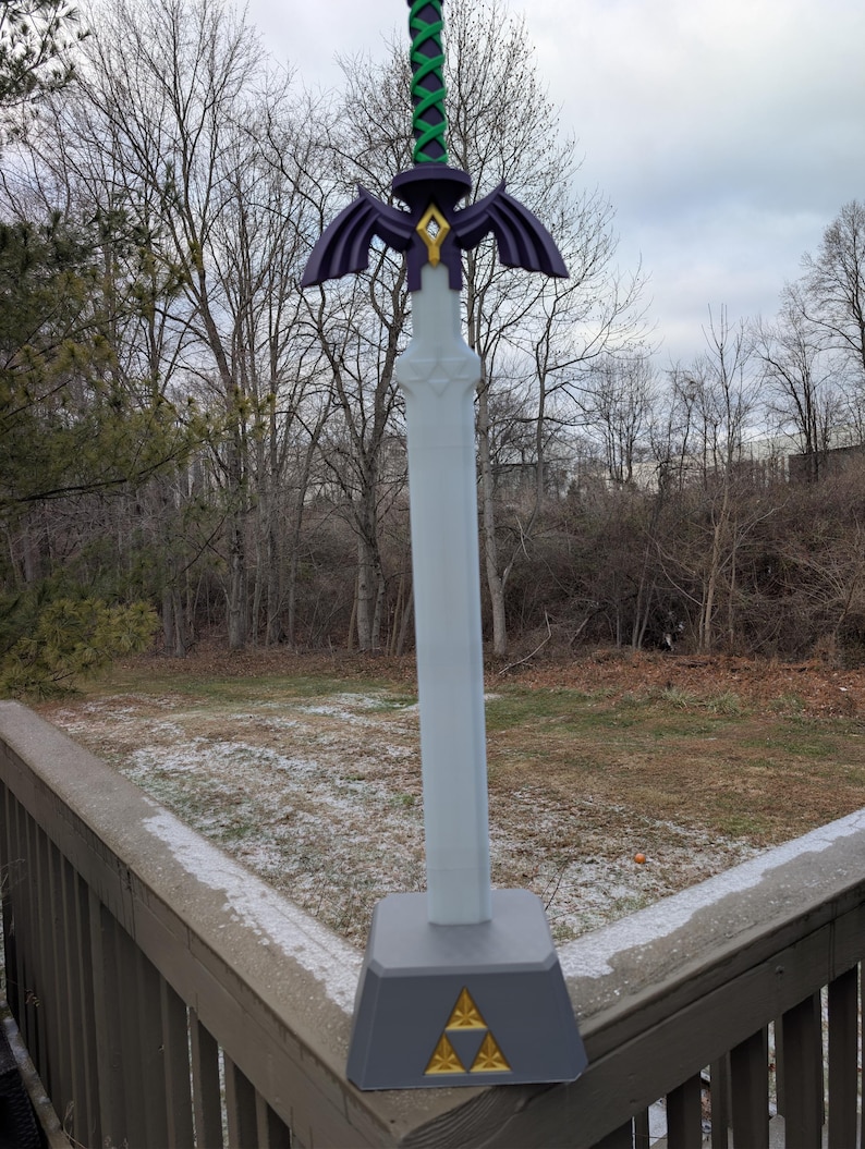 Sword Railing Legend of Zelda Master Sword – UV Reactive Blacklight Display Replica ...