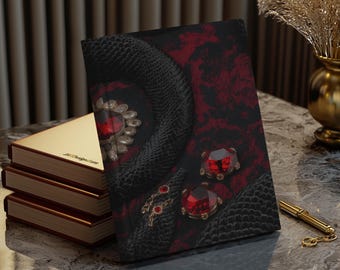 Diario Ruby Snake: Femme Fatale Rojo, Elegante Diario de Escritura, Cuaderno de Tapa Dura, Regalo para Amigo, Cuaderno de Tapa Dura, Diario para Mamá e Hija