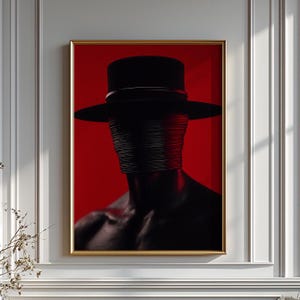 Crimson Surrealist Canvas Print: Abstract Maximalist Wall Art