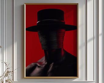 Black Man Art, Modern Art, Fashion Art, Black Boy Art, Black Culture Art, African American Art, Physical Black Art, Minimal Black Man Art