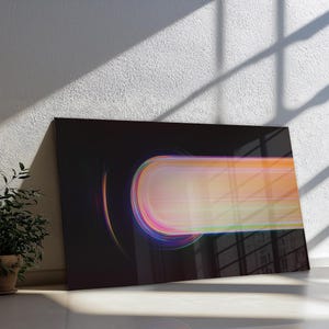 Futuristic Neon Light Streak Wall Art, Abstract Modern Home Decor, Contemporary Art, Aura Energy, Spiritual Energy Manifestation, Aura Acryl