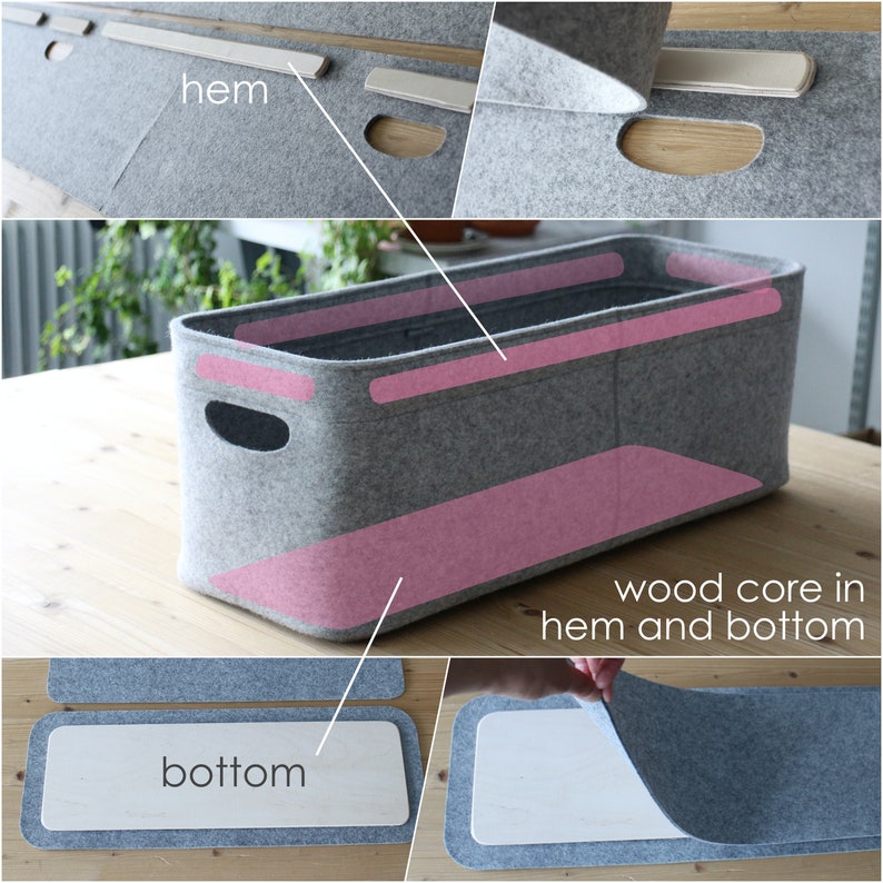 Medium Size / Custommade Felt Storage Basket / Storage Box Etsy